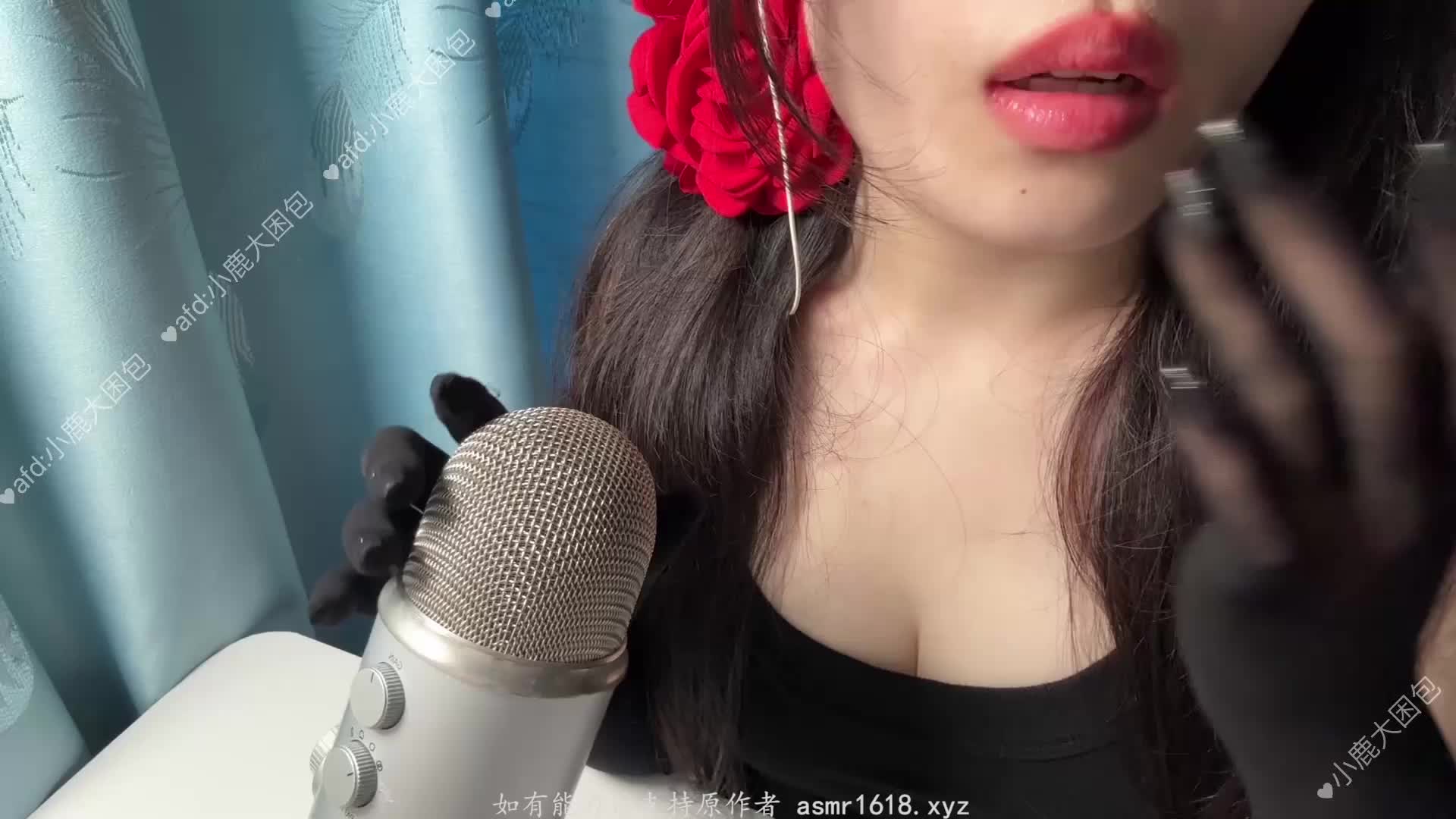 #小如快醒醒 #小鹿大困包 舔黑丝手指 撸麦